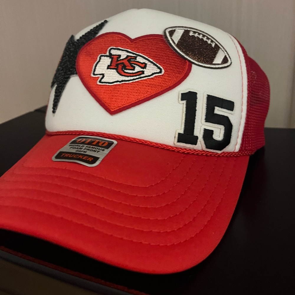 Custom Chiefs Mahomes inspired trucker hat